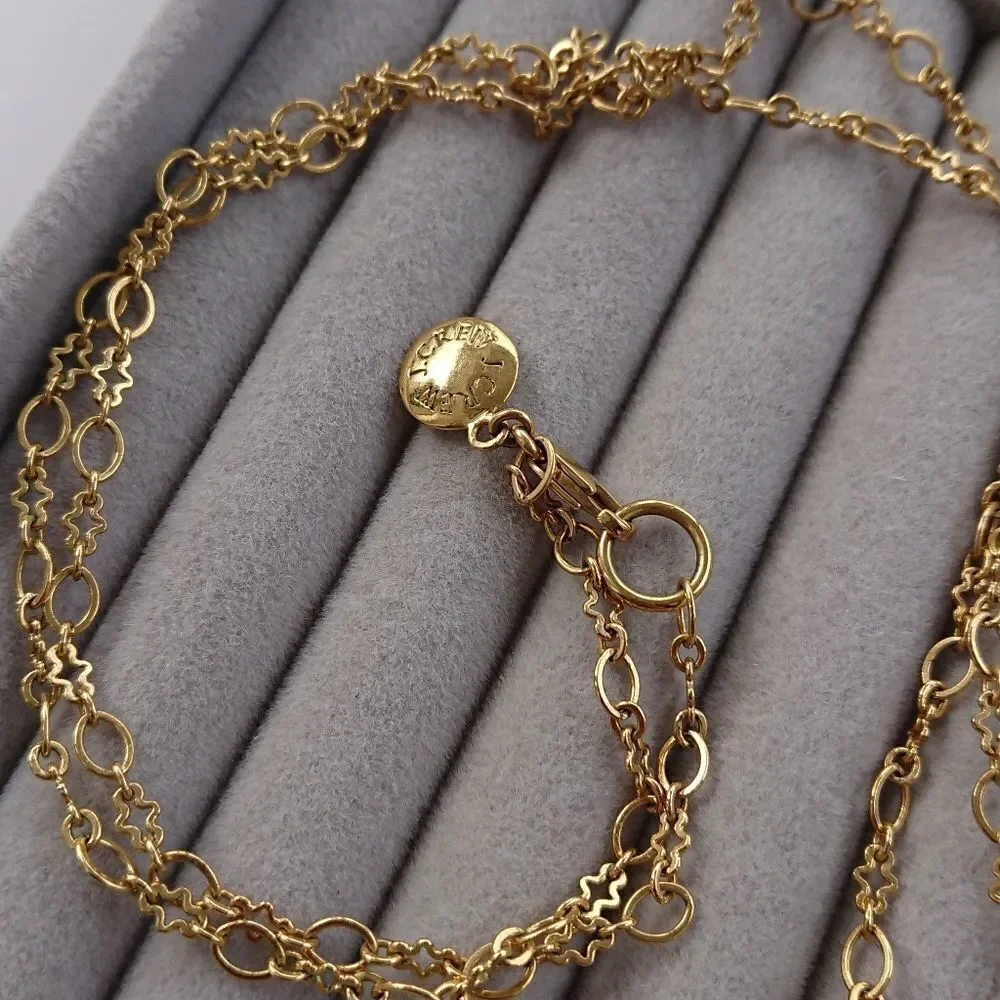 J Crew Black & Gold Flower Necklace